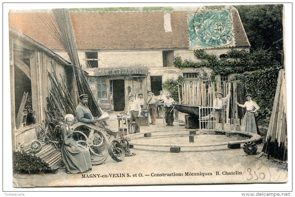 CPA 95 MAGNY EN VEXIN CONSTRUCTIONS MECANIQUES R. CHATELIN 1906 Un Grand Choix De Cartes Dans Le Département 95 - Magny En Vexin