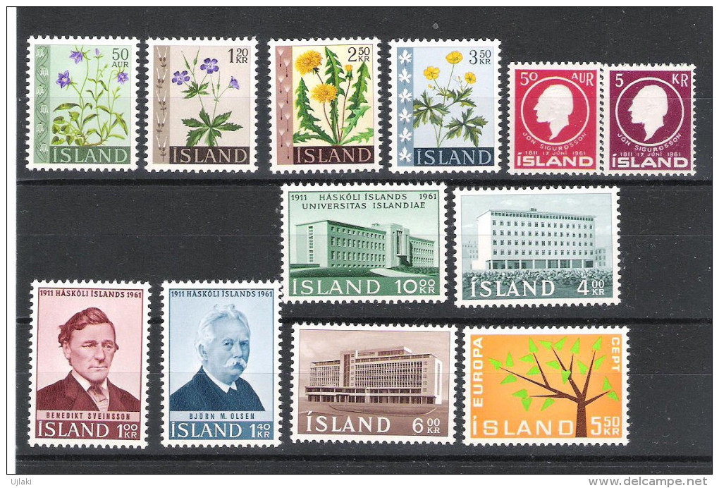 ISLANDE:Collection :timbres Neufs Toutes époques De 1931....1985,poste Aérienne ,taxe       T TS,soit Un Total De 270 TP - Collections, Lots & Séries