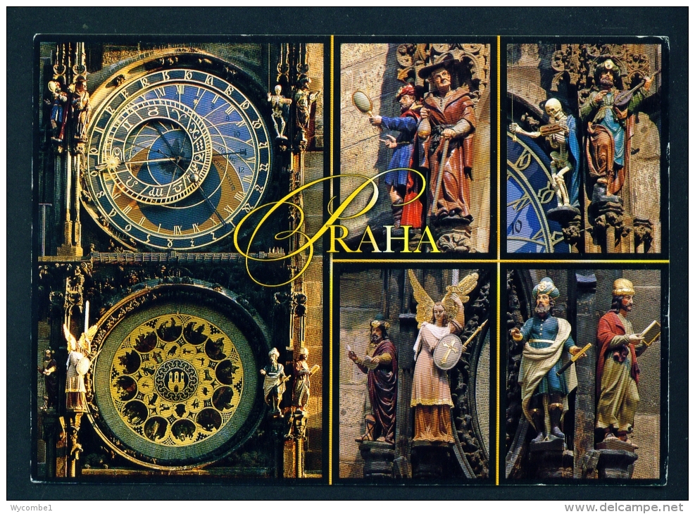 CZECH REPUBLIC  -  Prague  The Astronomical Clock  Used Postcard As Scans - Czech Republic