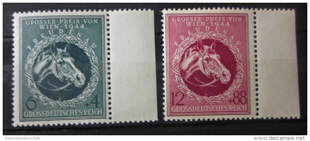 Briefmarke Drittes Reich 1944 Perd Galopprennen Michel 900 - 901 - Ungebraucht