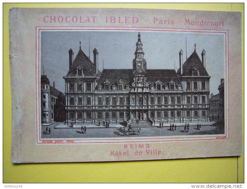 Lot De 9 Chromos  N & B Chocolat Ibled  Ville De Reims - Ibled