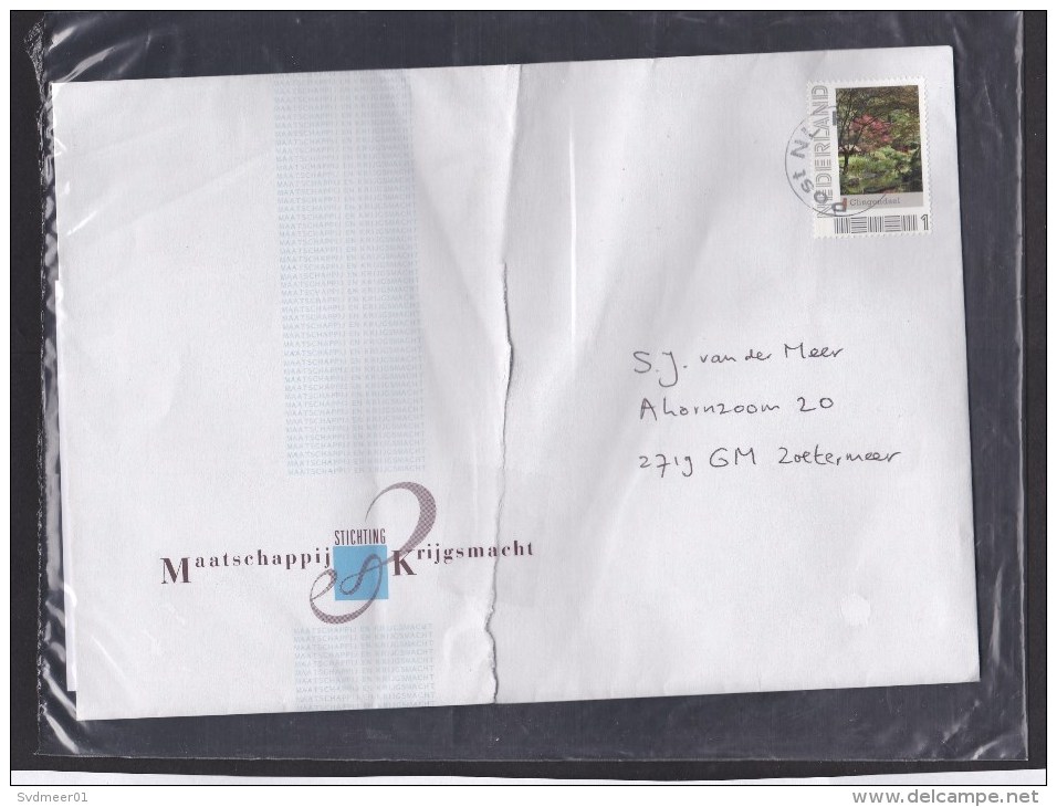 Netherlands: Cover, 1 Stamp, Sealed In Plastic Bag By Post Office, With Apology Note 'Damaged During Postal Process' - Covers & Documents