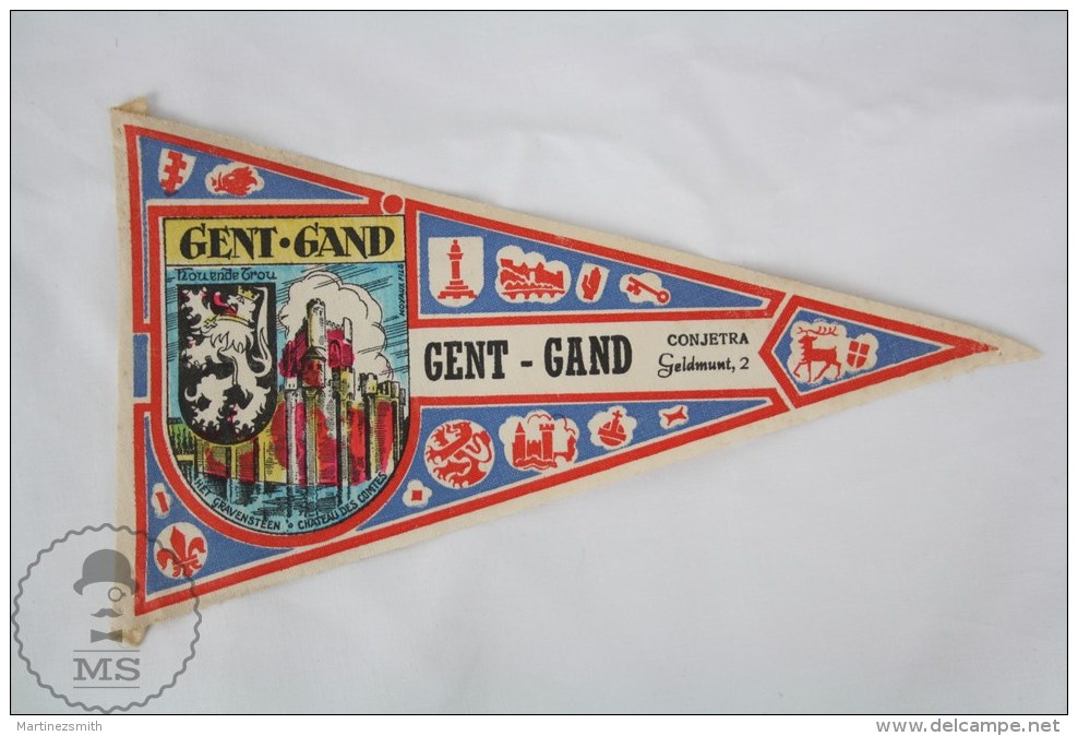 Vintage Belgium Ghent/ Gent / Gand , East Flanders Province Pennant/ Flag - Otros & Sin Clasificación