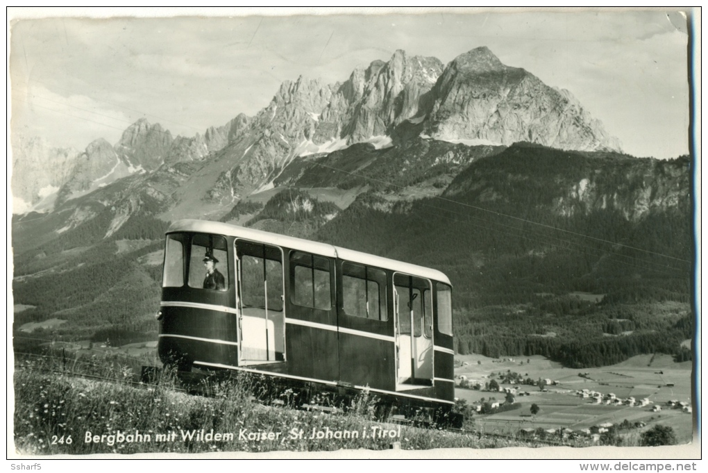 Begrbahn Mit Wildem Kaiser St. Johann I. Tirol Fotokarte 1961 - St. Johann In Tirol