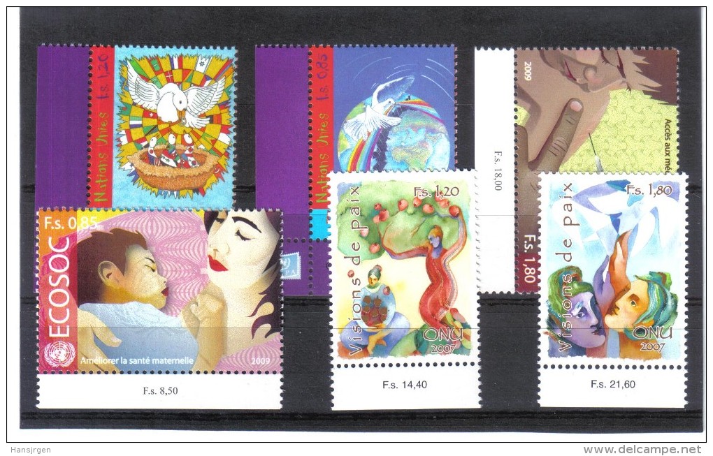 MEX1204 UNO GENF  2006/09 KLEINES LOT  ** - Unused Stamps