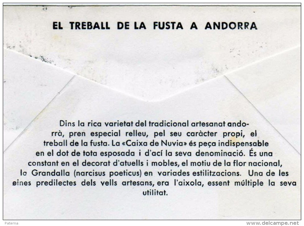 2615  FDC Andorra La  Vella 1976  Europa - Lettres & Documents