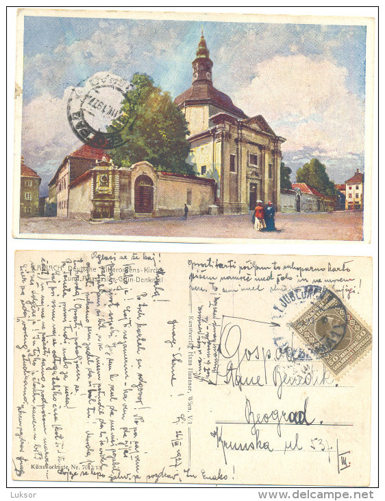 LAIBACH,LJUBLJANA DEUTSCHE RITTERORDENS KIRCHE VERY VERY RARE YEAR 1927 - Slovénie