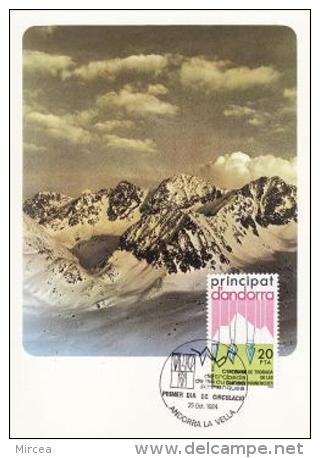 116 - Carte Maximum Andorre 1984 - Lettres & Documents