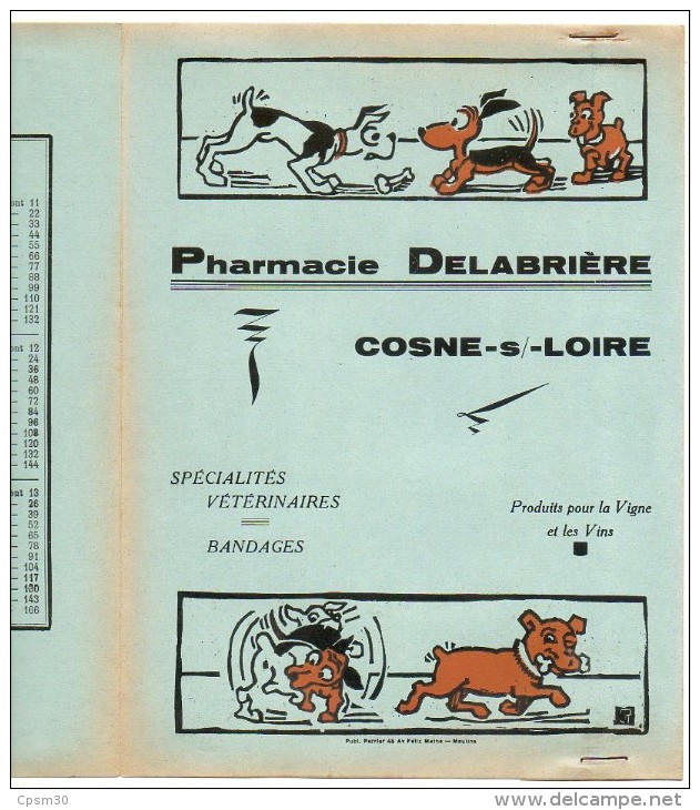 Protege-cahier Pharmacie Delabrière à Cosne Sur Loire - Cinq Protège-cahier Différents - Protège-cahiers