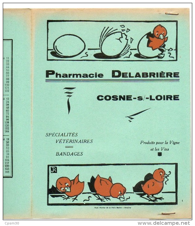 Protege-cahier Pharmacie Delabrière à Cosne Sur Loire - Cinq Protège-cahier Différents - Book Covers