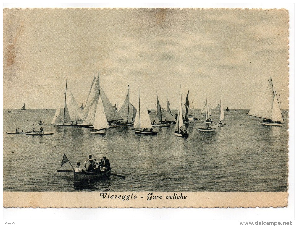 TOSCANA-VIAREGGIO GARE VELICHE  ANIMATA BELLA VEDUTA ANNI 40 50 - Viareggio