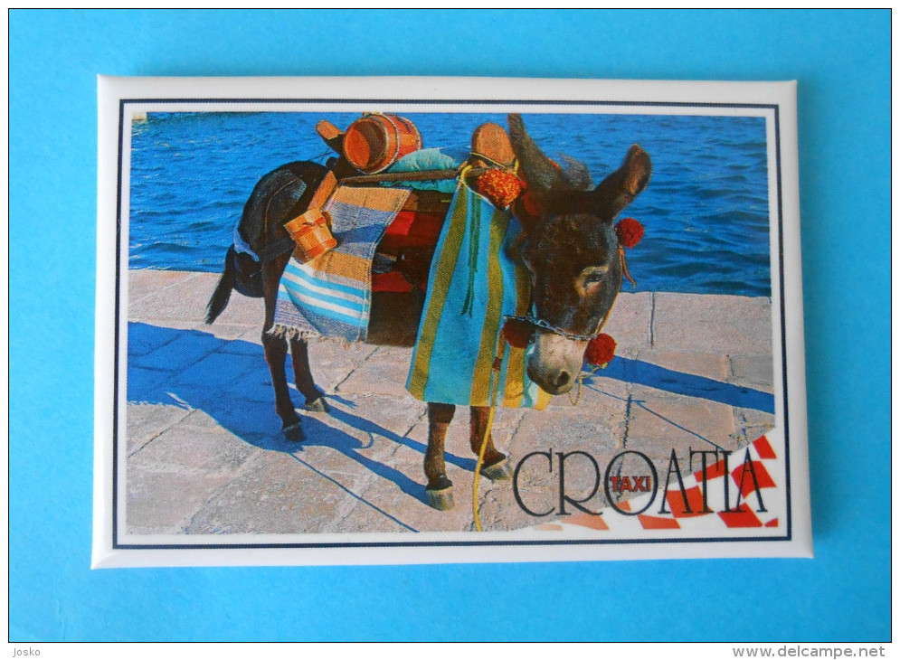 DONKEY - CROATIIA TAXI Beautiful And Very Quality Magnet * MINT CONDITION * âne Baudet Bourricot Asno Esel Asino Donkeys - Magnets