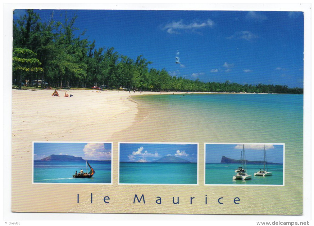 Ile  MAURICE--Le Nord (plage) ,cpm éd Arts Distributions Co Ltd----Beau Timbre Et Cachet Au Verso - Maurice