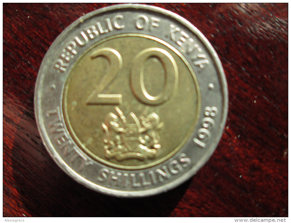 KENYA 1998  TWENTY SHILLINGS  ARAP MOI  USED COIN. - Kenya