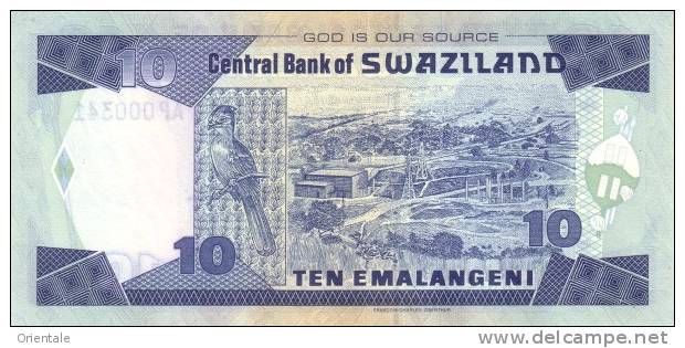 SWAZILAND P. 29a 10 E 2001 UNC - Swaziland