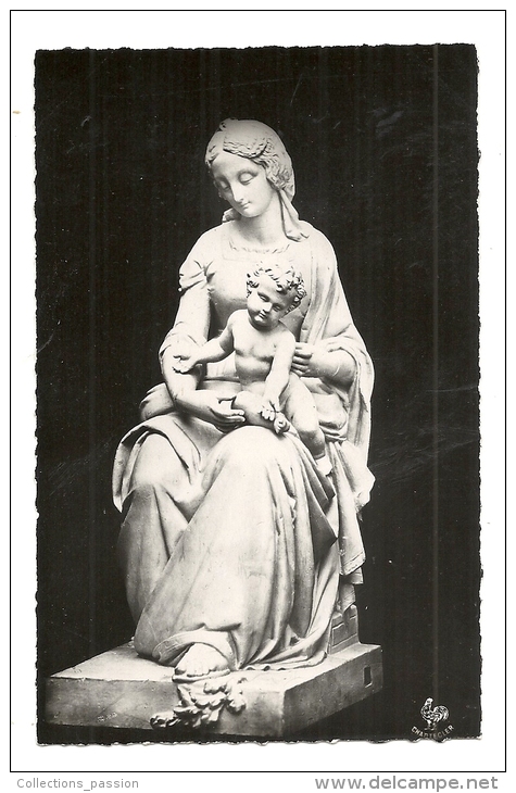 Cp, Sculptures, La Vierge De Bétharram (Sanctuaire De Bétharram) - Statue De Renoir - Sculture
