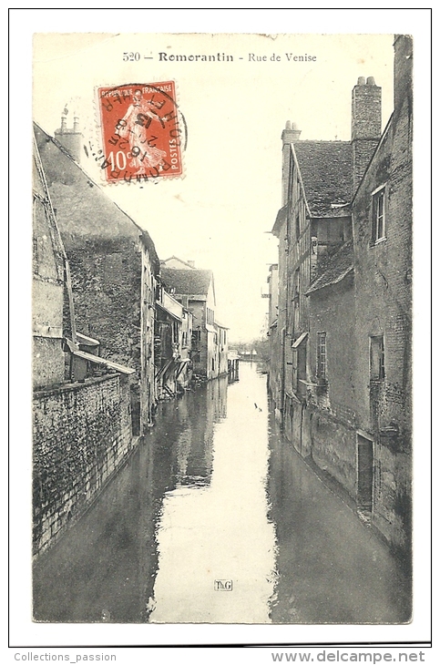 Cp, 41, Romorantin, Rue De Venise, Voyagée 1913 - Romorantin