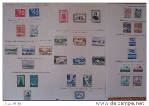 ICELAND SMALL COLLECTION OF STAMPS 1949-1953 - Colecciones & Series