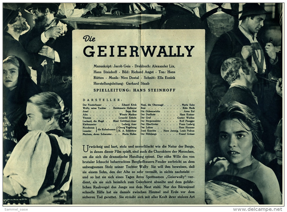 Illustrierte Film-Bühne  -  "Die Geierwally" -  Mit Eduard Köck   -  Filmprogramm Nr. 738 Von Ca. 1949 - Revistas