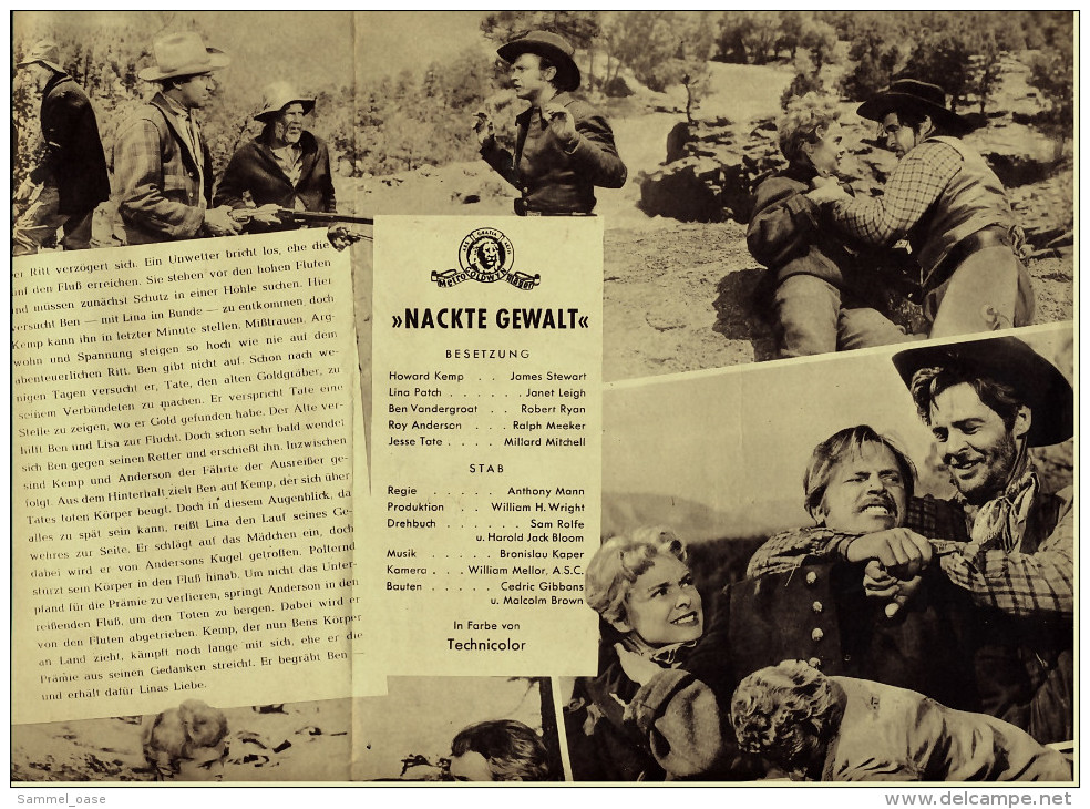 Das Neue Film-Programm Von Ca. 1955  -  "Die Nackte Gewalt"  -  Mit James Stewart  -  Janet Leigh - Magazines