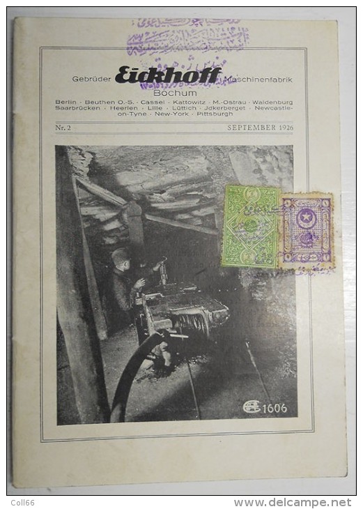 1926 Catalogue Gebrüder Eickhoff Maschinenfabrik Machines Exploitation Mines De Charbon Coal Et Timbres Fiscaux Turquie - 1900 – 1949