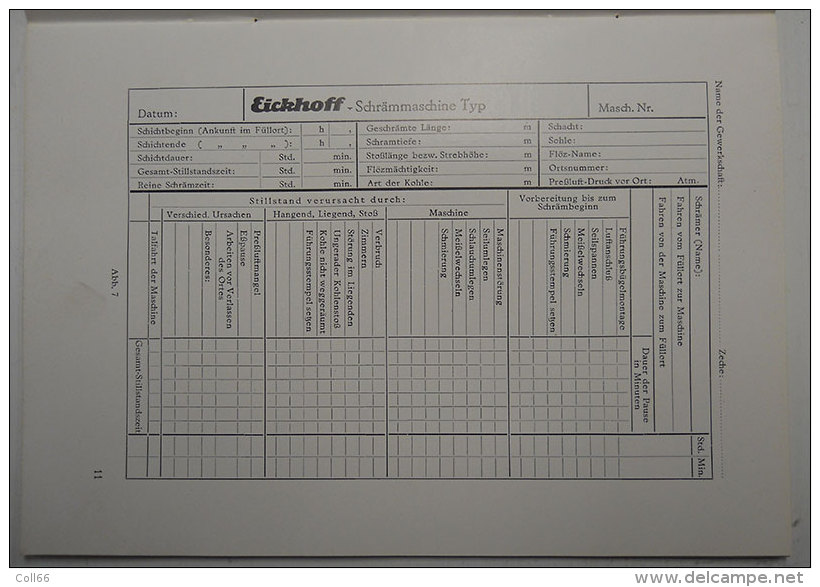 1926 catalogue Gebrüder Eickhoff Maschinenfabrik Machines exploitation Mines de charbon coal et timbres fiscaux Turquie