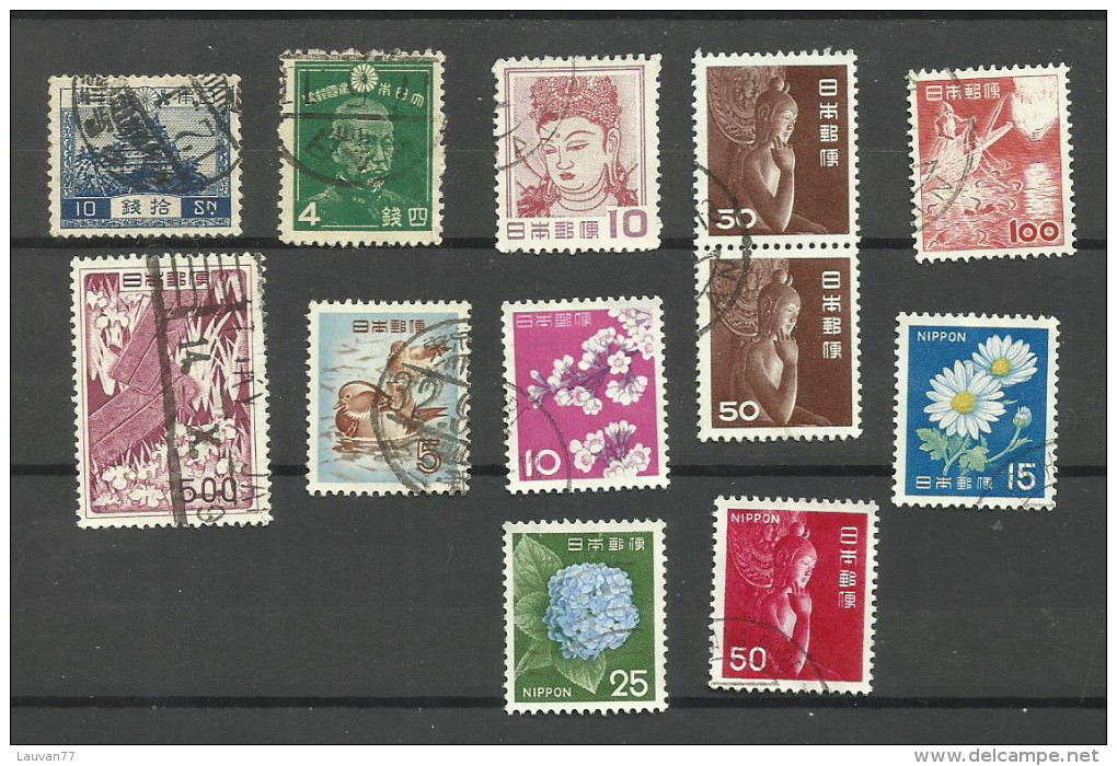 Japon N°193,242,498,511,539,564,566,677,838,839,840C  Cote 2.70 Euros - Gebraucht