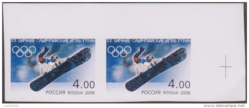 Russie 2006 Y&T 6916/8. Derniers Essais, Paires Non Dentelées. JO De Turin : Snowboard, Luge Et Patinage De Vitesse - Invierno 2006: Turín