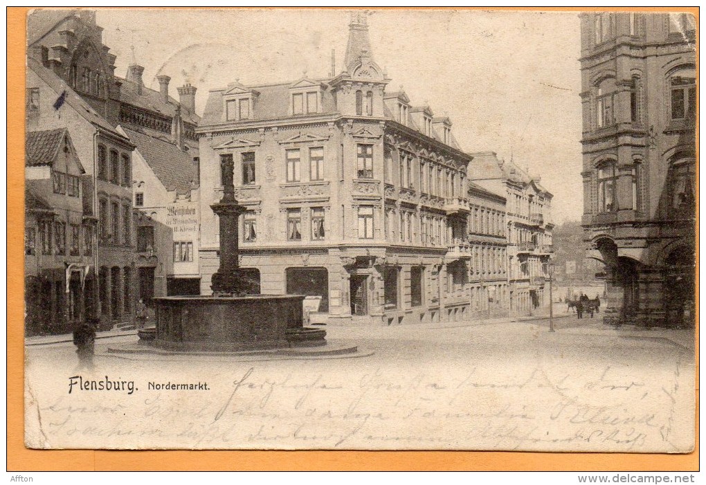 Nordemarkt Flensburg 1903 Postcard - Flensburg