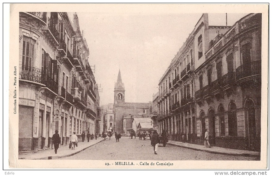 Melilla. Calle De Canalejas   écrite TTB - Melilla