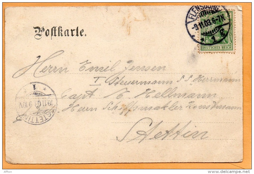 Nordemarkt Flensburg 1903 Postcard - Flensburg