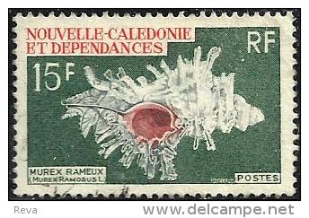 NEW CALEDONIA 15 FRANCS SHELL MUREX RAMEUX MARINE LIFE OUT OF SET 1969 SG451 UHD POSTMARK LEFT  READ DESCRIPTION !! - Gebruikt