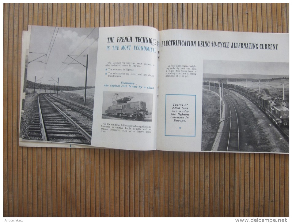 1955 French Railway Techniques publicitaire SNCF société nationale des chemins de fer français trains rails gare