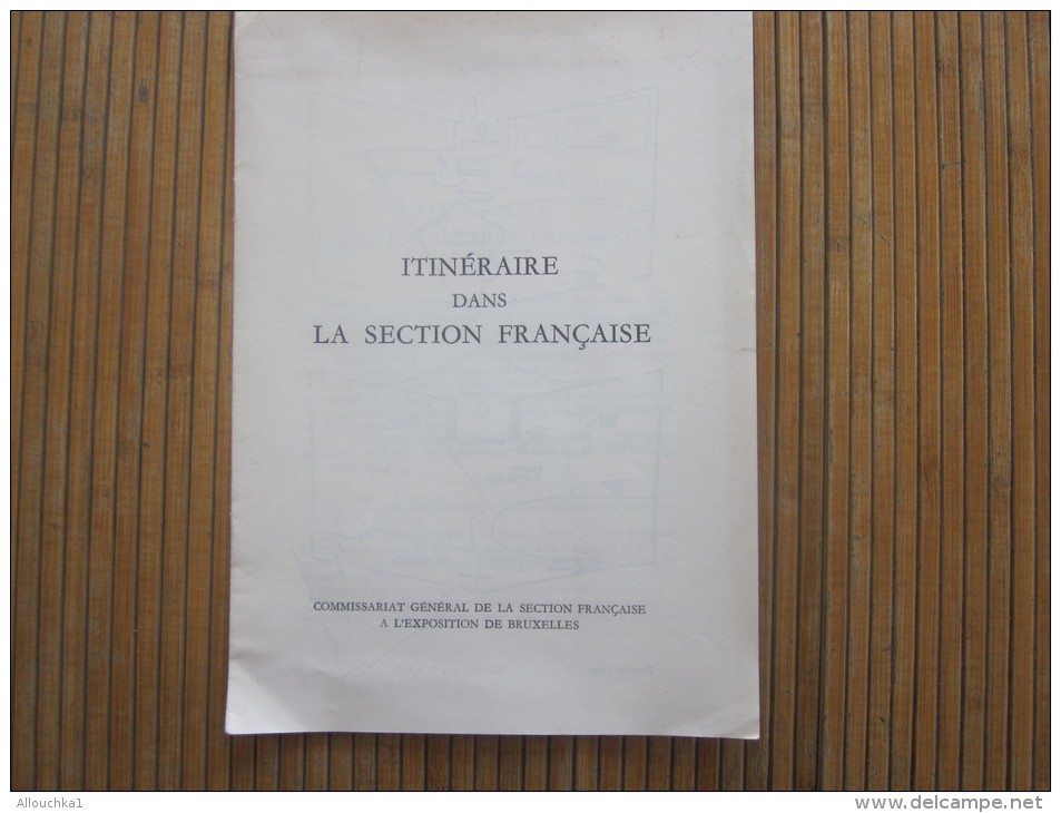 1958 Itinéraire Dans La Section Française à L'exposition De Bruxelles Le Pavillon National Plan Général Et Circulation L - Europe