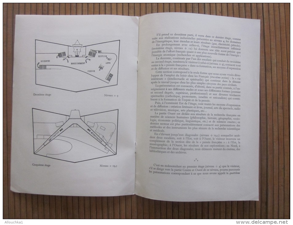 1958 Itinéraire Dans La Section Française à L'exposition De Bruxelles Le Pavillon National Plan Général Et Circulation L - Europe