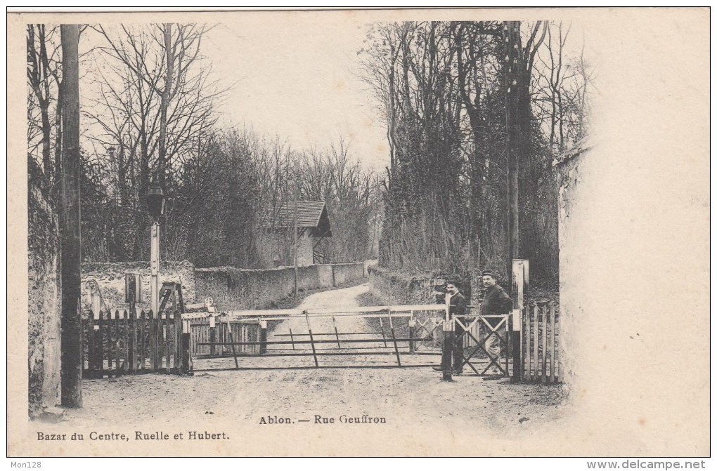 ABLON (94)  RUE GEUFFRON - EDIT. BAZAR DU CENTRE, RUELLE ET HUBERT - Ablon Sur Seine