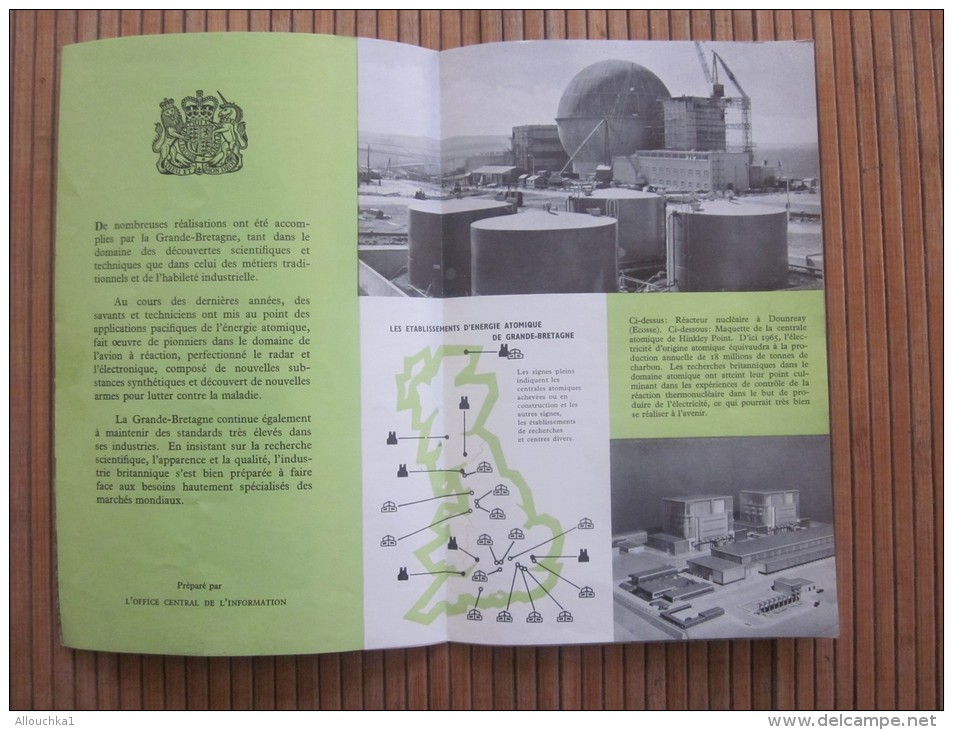 1958 Guide Dépliant Touristique De Grande Bretagne UK - GB - British WELCOME Royaume Uni Les Réalisations Industrielles - Tourism Brochures