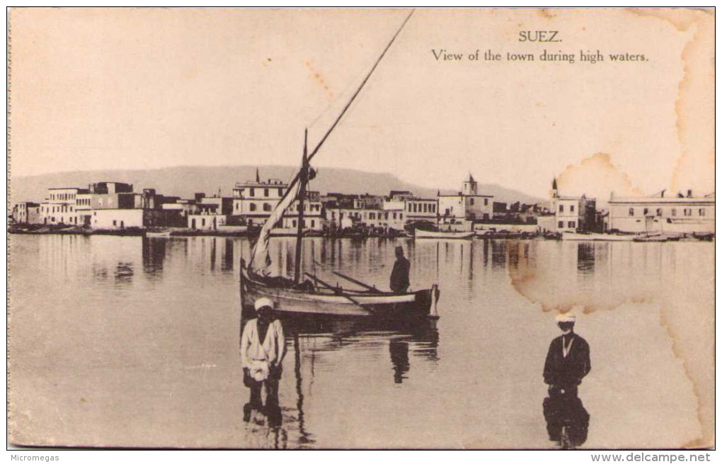 SUEZ - View Of The Town During High Waters - Suez