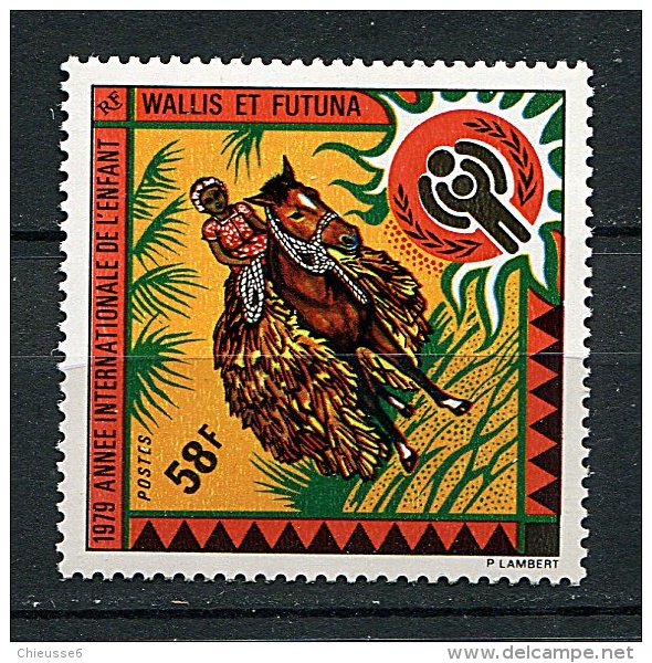 (cl 19 - P27) Wallis Et Futuna ** N° 233 (ref. Michel Au Dos) - Année De L'Enfant. Cavalier - - Unused Stamps