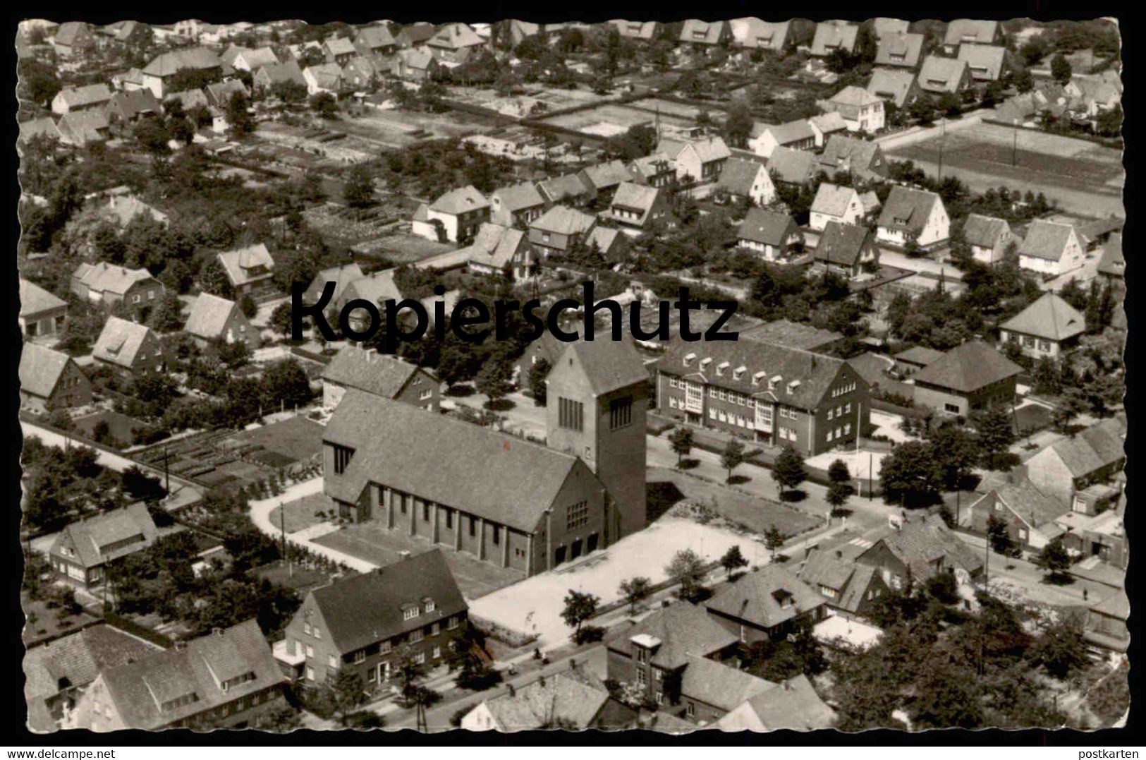 ÄLTERE POSTKARTE MEPPEN LUFTBILD ST. PAULUSKIRCHE PAULUS KIRCHE Church église Fliegeraufnahme Ansichtskarte Cpa Postcard - Meppen