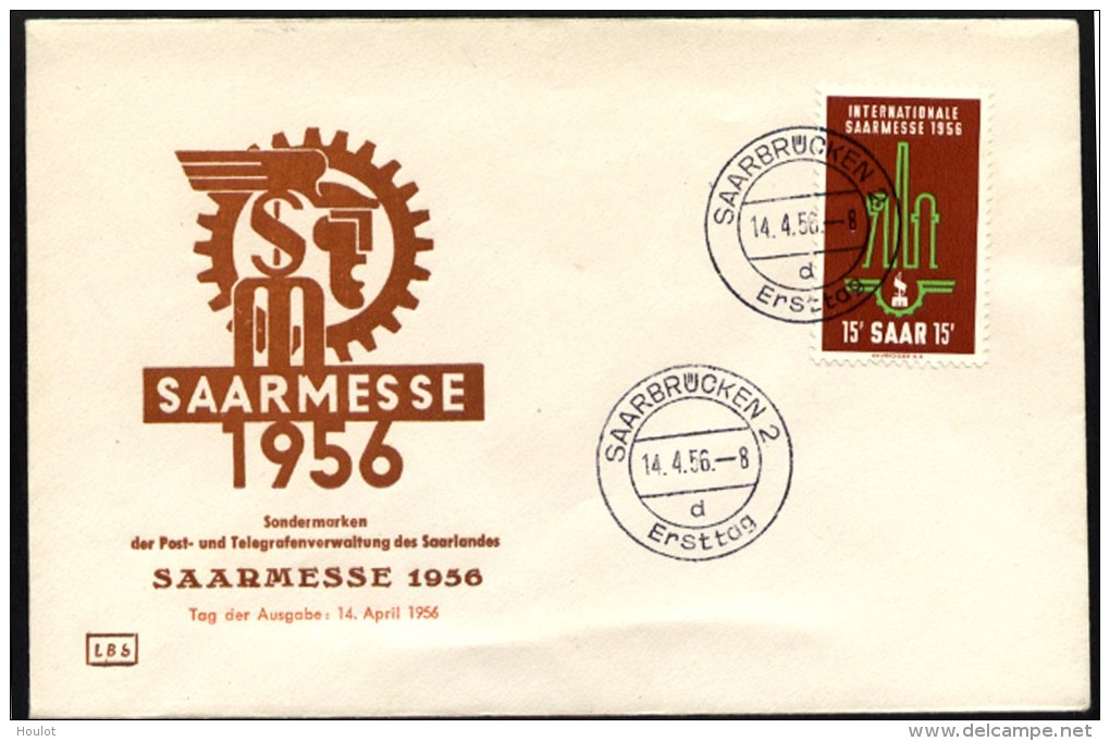 Saarland 1956 Internationale Saarmesse, Mi. N°  368 Auf FDC In Einwandfreier Erhaltung - Lettres & Documents