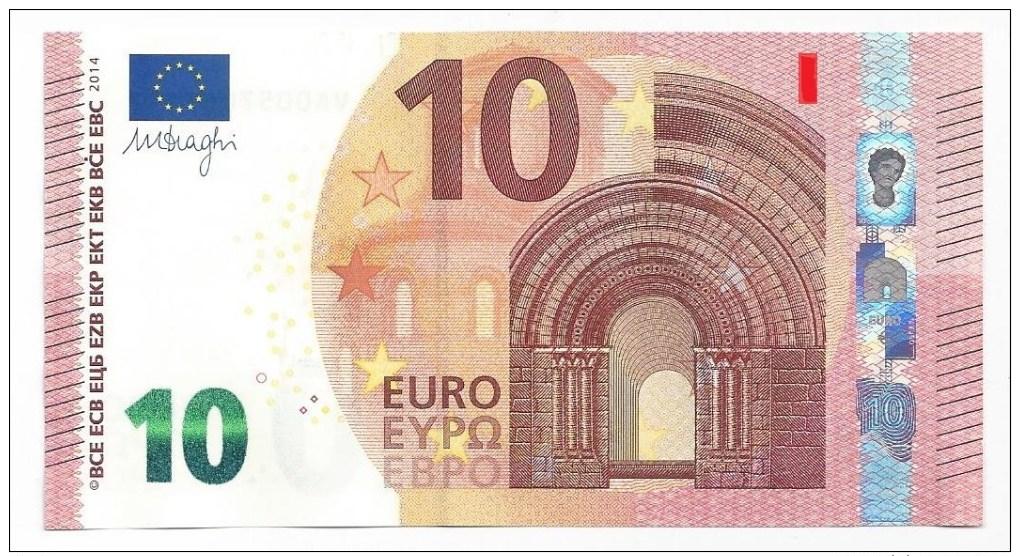 EURO NETHERLANDS 10 PA  DRAGHI P001 P002 P003 P004 P005 P006 UNC - 10 Euro