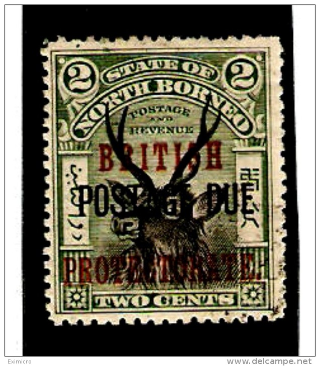 NORTH BORNEO 1909 2c POSTAGE DUE SG D38 FINE USED - North Borneo (...-1963)