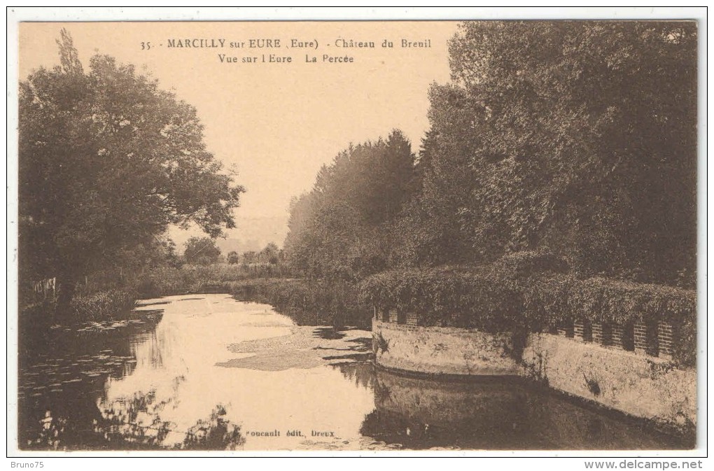 27 - MARCILLY-SUR-EURE - Château Du Breuil - Vue Sur L'Eure - La Percée - Marcilly-sur-Eure