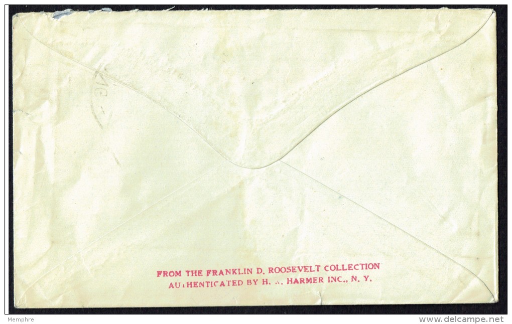 1934  Letter To  USA Pres Roosevelt  3d. Victoria Centenary  Perf 10&frac12;   SG 160  Harmer Official FDR Collection Ca - Covers & Documents