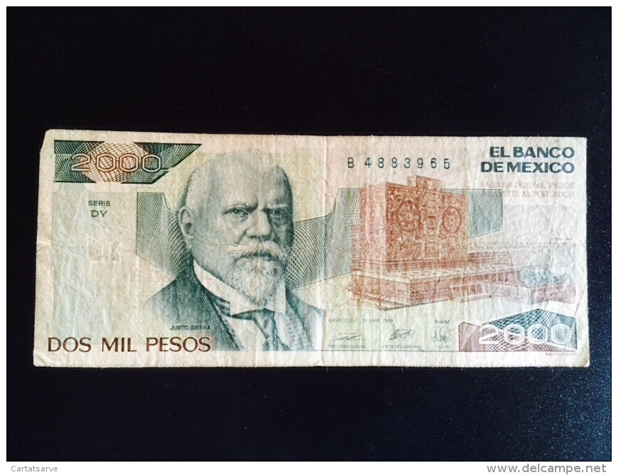 Mexico Dos Mil Pesos. 1989 - Mexiko