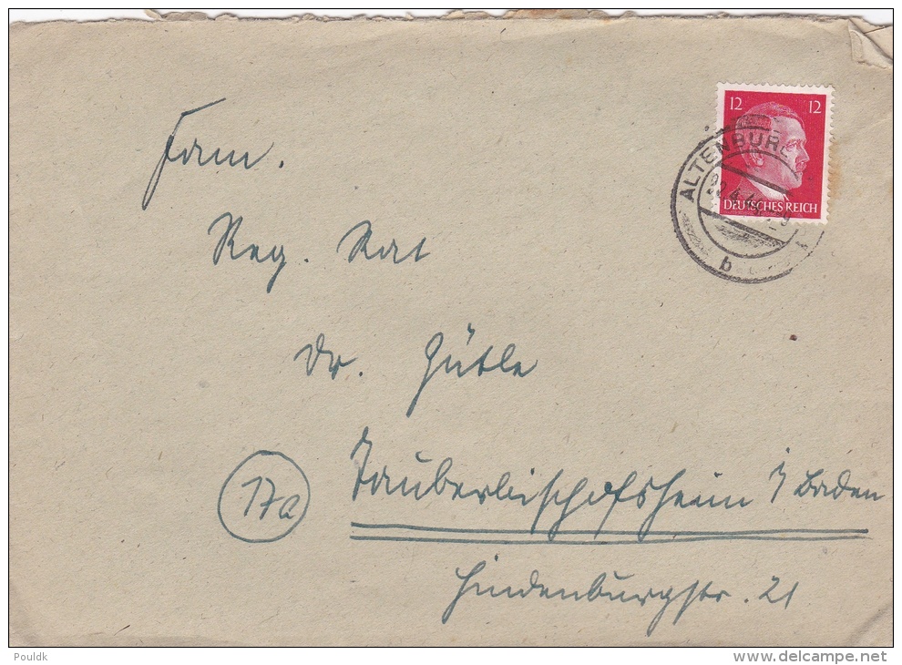 Germany, Cover P/m Altenburg 22.4.1944   (G65-75) - Briefe U. Dokumente