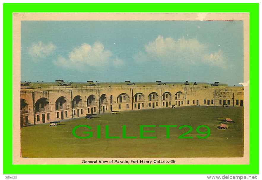 FORT HENRY, ONTARIO - GENERAL VIEW OF PARADE - PECO - - Autres & Non Classés