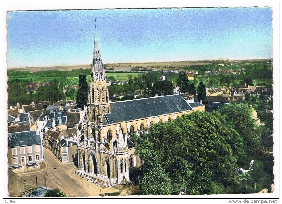 GRACAY . 18 . Vue Aerienne . L'église.1970. - Graçay