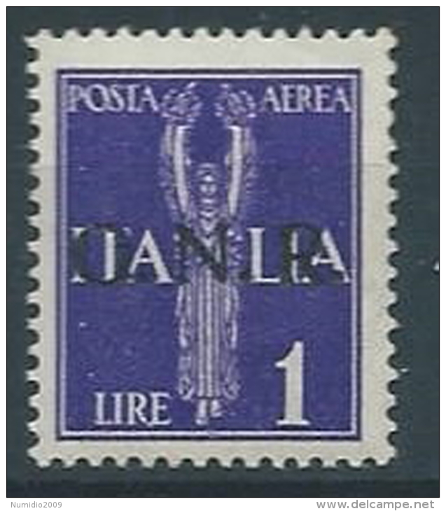 1944 RSI GNR VERONA POSTA AEREA 1 LIRA MNH ** - S2-2 - Luftpost